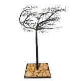 A Large Contemporary Wrought Iron Sculpture of an Almond Tree