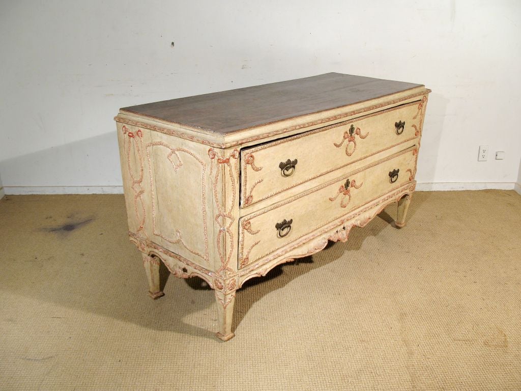 An 18th Century Venetian Neoclassical Painted Commode