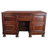 An 18th C French Louis Xlll Walnut Knee-Hole Desk from Uzes