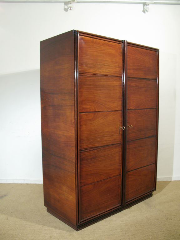A 1940's Italian Palisandre Two Door Armoire