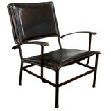 A Classic Jacques Adnet Leather Fauteuil Circa 1940
s