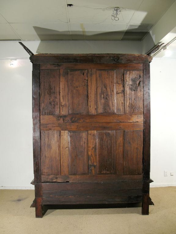 A Large 17th C  French Louis XIII Walnut Armoire 1