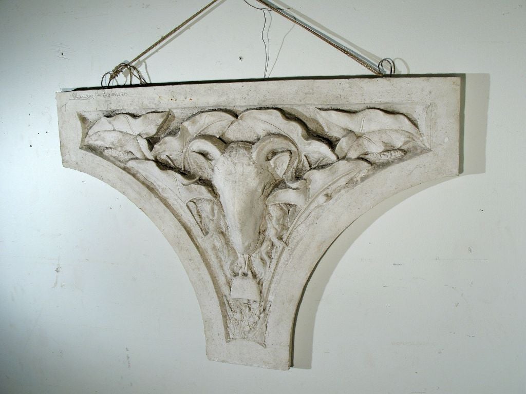 A Nathaniel Choate Sculpture- A Plaster Architectural Spandrel