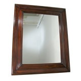 Antique A Large 19th C, Spanish Deeply Moulded Walnut Mirror