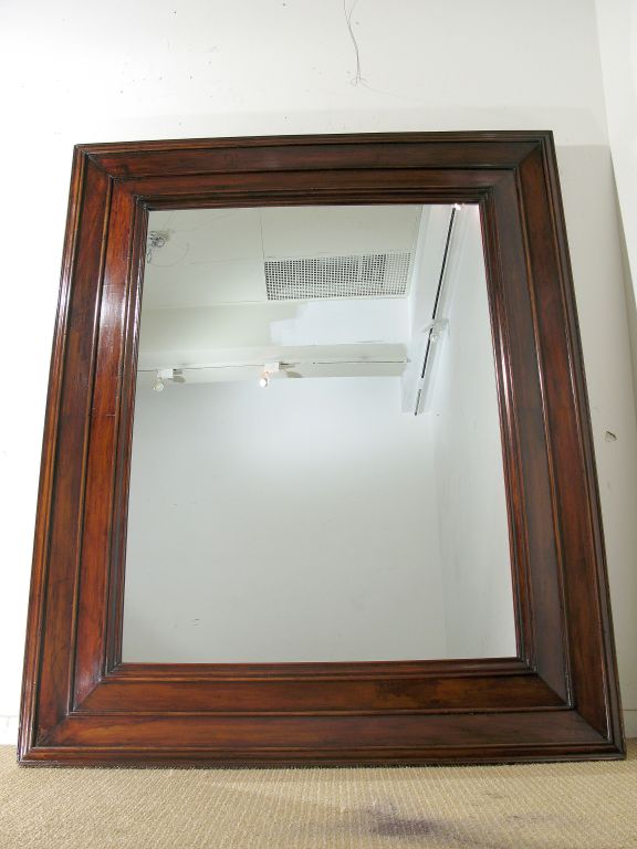 A Large 19th C, Spanish Deeply Moulded Walnut Mirror