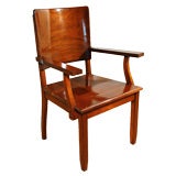 A  1940's French Solid Mahogany Desk Fauteuil