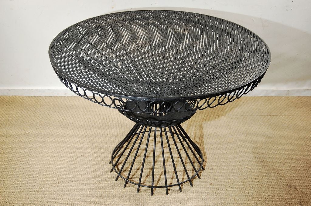 Black Iron Garden Table by Mategot
