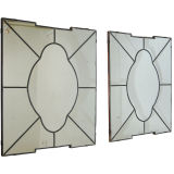 A Pair of Segmented, Leaded MIrrors