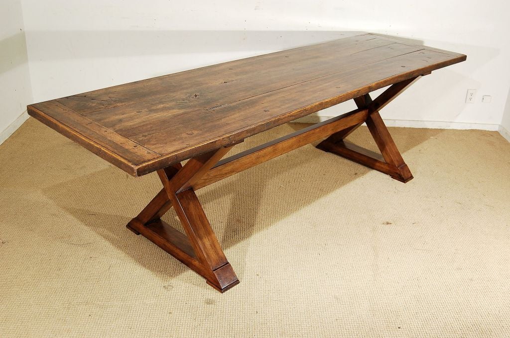 Beautiful Walnut Console in the Style of Jean-Michel Frank