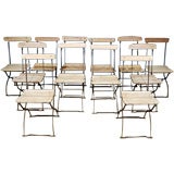 set of twelve folding garden chairs