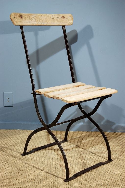 set of twelve folding garden chairs