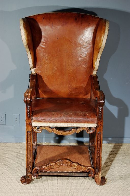 A Leather Ratchet Chair