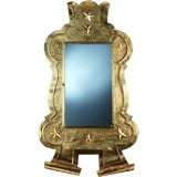 An Amusing French Repousse Mirror