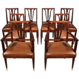 A Set of Eight Mahagony Dining Chairs