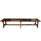 A Large Italian Walnut Convent Table