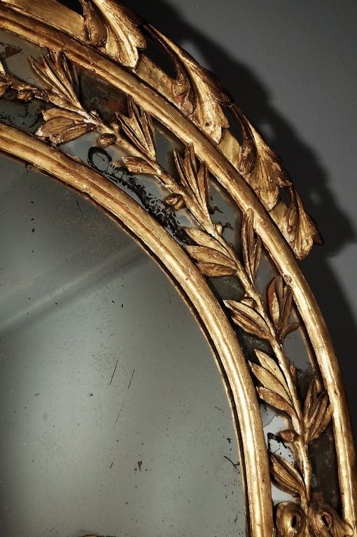 18th Century and Earlier A Carved and Gilded mirror For Sale