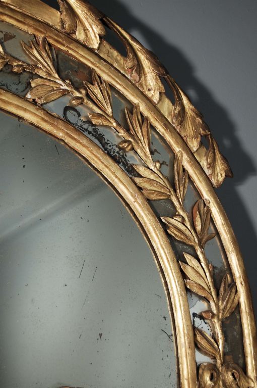 A Carved and Gilded mirror For Sale 3