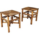A Pair of Bamboo Stools
