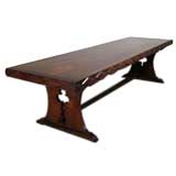 French Oak and Walnut Convent Table