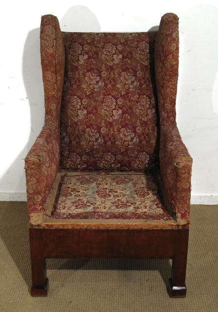 Over Scale Biedermeier Wing Chair