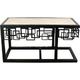 Italian Iron  Art Deco Console in the Chinese Taste