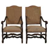 Pair of Louis XIII Style Fauteuil