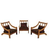 French Set of Three 60's Fauteuils