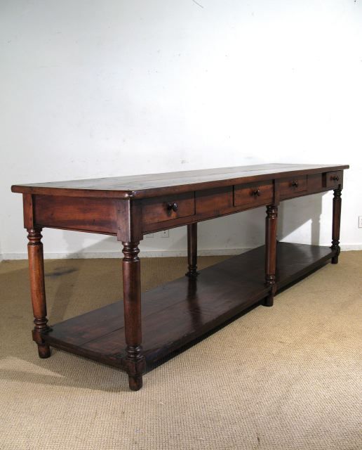 French Walnut Drapers Table
