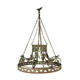 French Iron Verdigris Chandelier