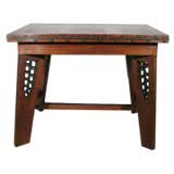 Antique Northern Italian Walnut and Metal Console