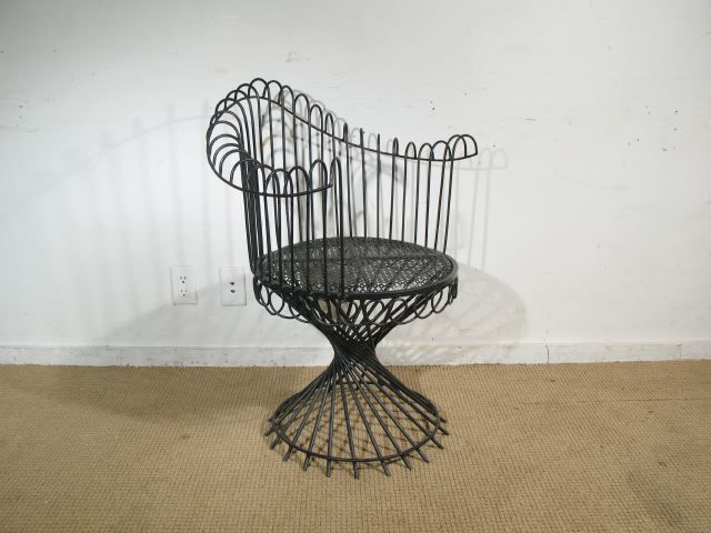 Pair of Metal Garden Chairs by Mathieu Mategot