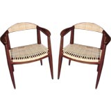 Pair Hans Wegner "Classic" Chairs