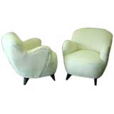Pair Vladimir Kagan Barrel Chairs