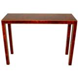 Burlwood Console Table