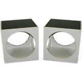 PAIR of Vintage Cube Tables PAIR of Vintage Cube Tables