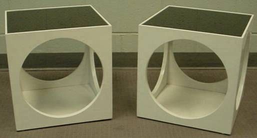 PAIR of Vintage Cube Tables