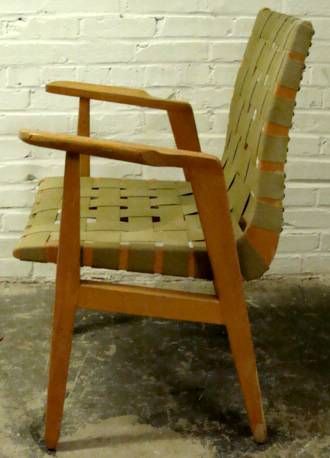 Great collector example of early Knoll post-war design. Designed by Abel Sorenson for Hans Knoll/Knoll Associates. Retains early label. Very few of this model ever come to market.

This chair is in warehouse. Please contact dealer.
