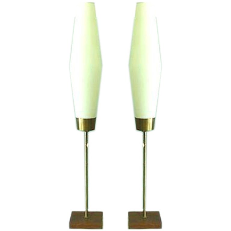 Pair of Vintage Floor Lamps Heifetz Rotoflex For Sale