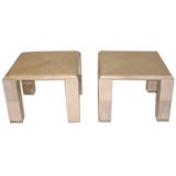 Pair of  Low Tables      PARCHMENT