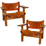 Pair of Vintage Borge Mogensen Spanish Chairs