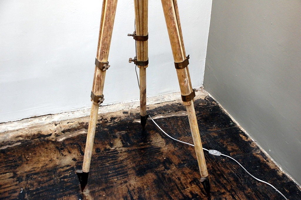 Wood Classic surveyor tripod lamp
