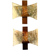 Pair of axe shaped resin sconces by Serge Mouille