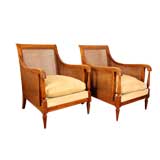 Pair of comfortable French 40's armchairs