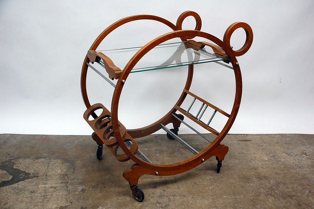 Modernist rolling bar cart 1