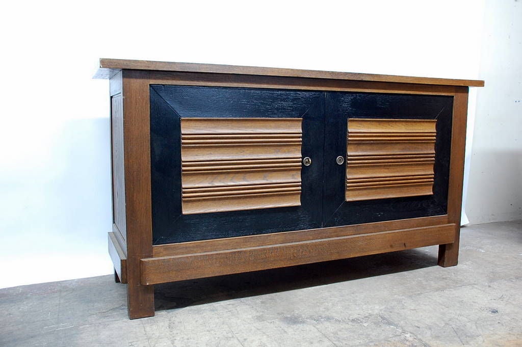 Organic Modern Impressive Oak Sideboard by Charles Dudouyt for La Gentilhommière