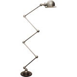 Vintage Articulated French industrial floor  lamp by Jielde