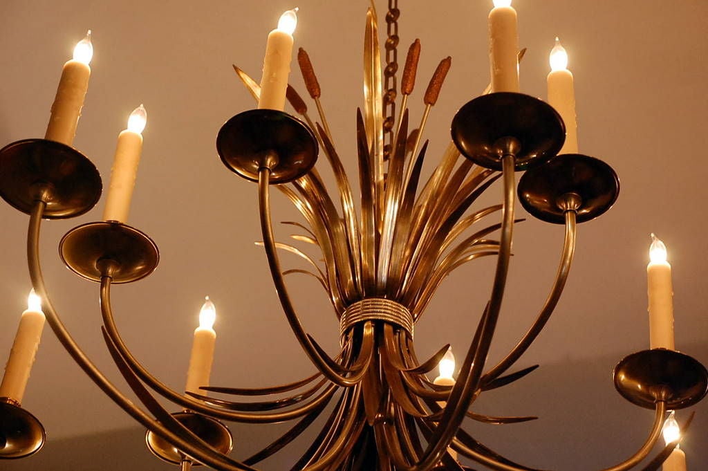 Gilt Large French 1960s Chandelier by Maison Charles, Paris For Sale
