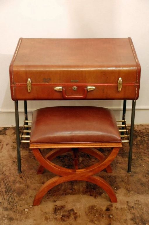 Pair of unusual leather night stands 2