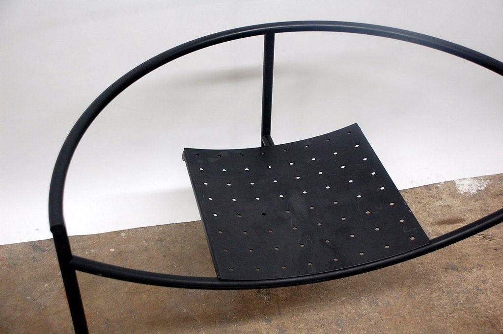 Post-Modern Early Matte Black Doctor Sonderbar Armchair by Philippe Starck