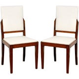 Pair of articulated Art Deco hall chairs